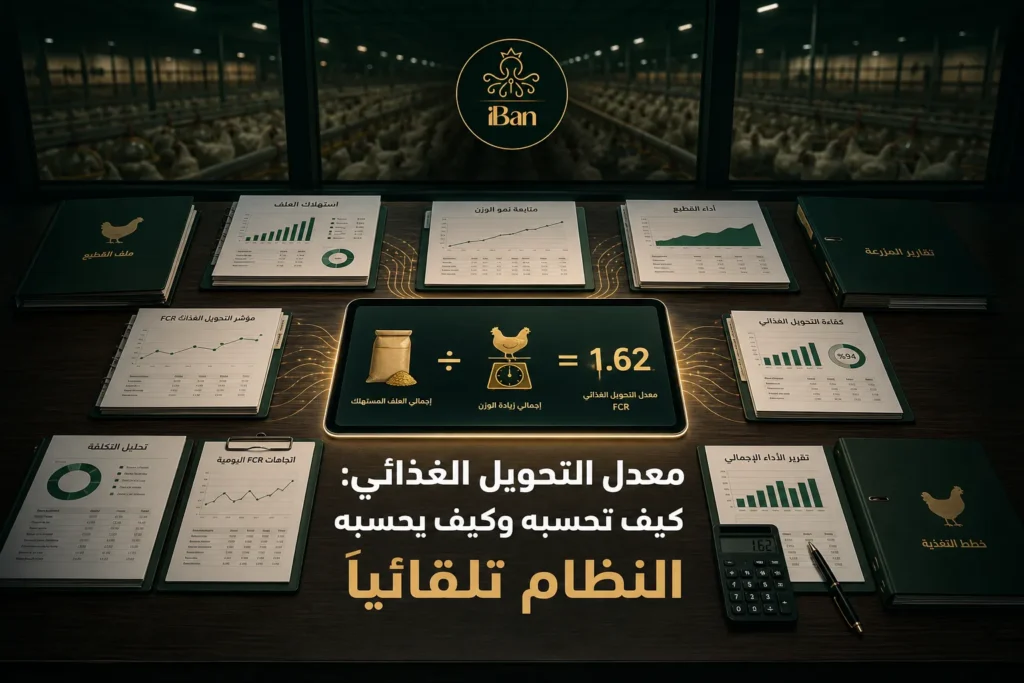 معدل التحويل الغذائي مع مثال حسابي لدورة دواجن