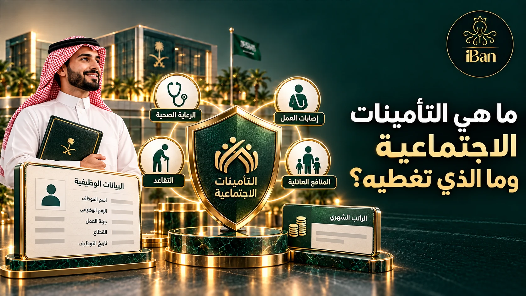 حاسبة الراتب تصميم يوضح ما هي التأمينات الاجتماعية وما الذي تغطيه؟