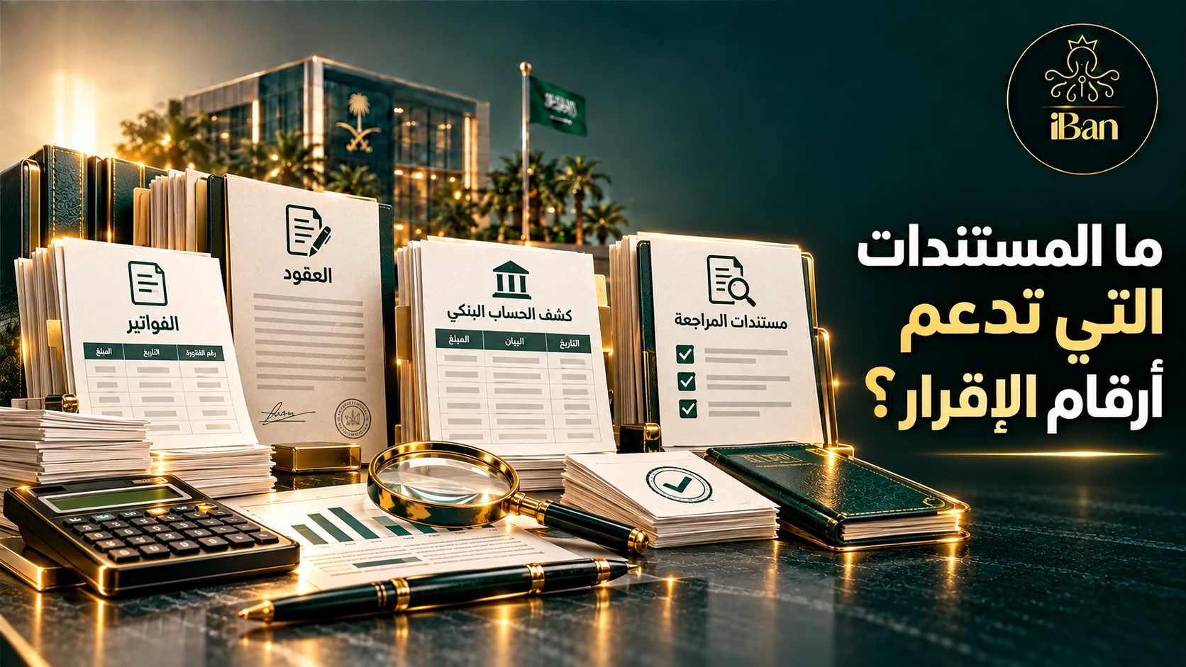 تصميم يوضح ما المستندات التي تدعم أرقام الإقرار؟